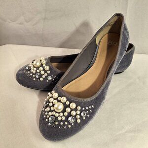 BP Gray Embellished Flats